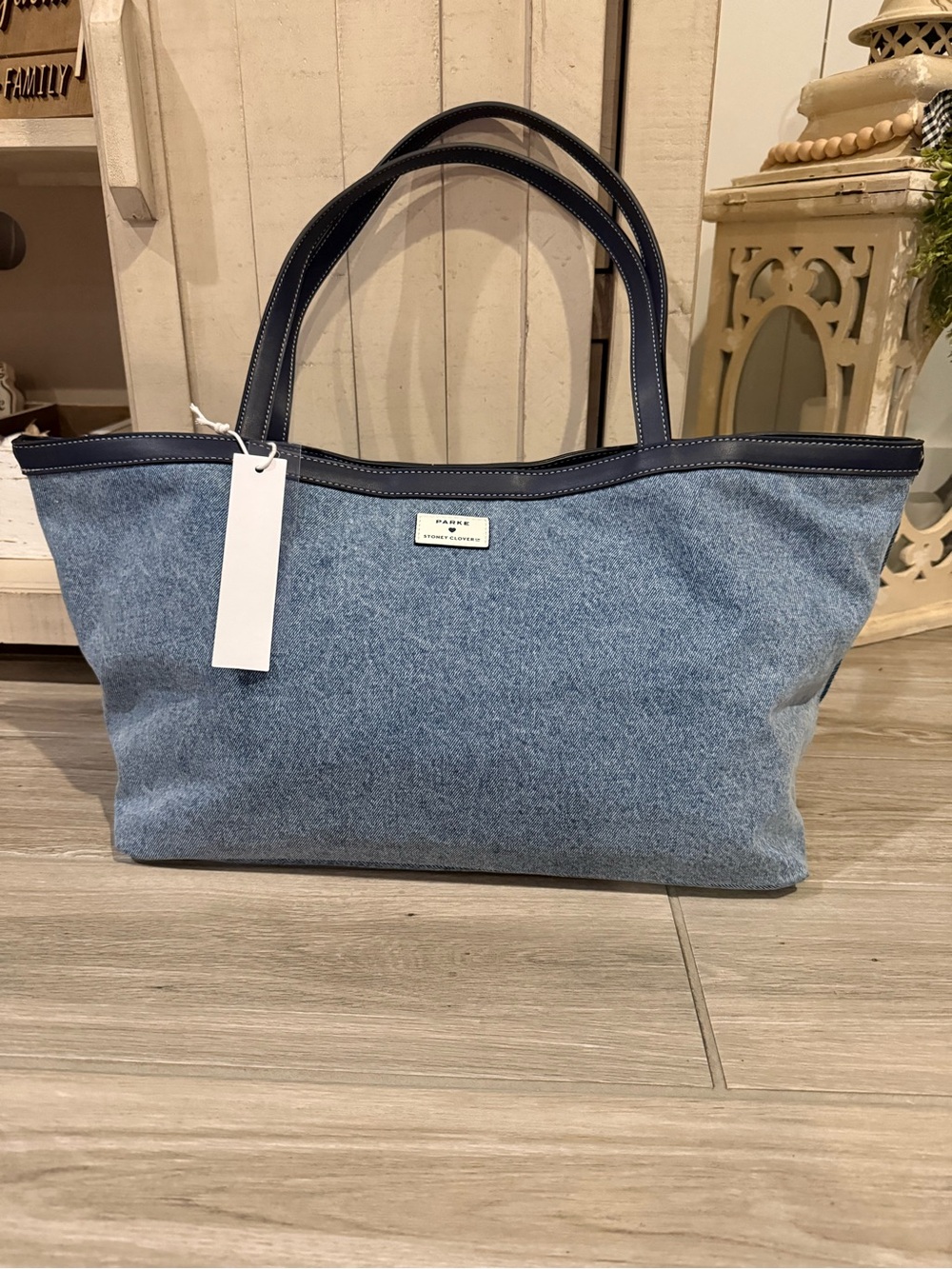 Parke x Stoney Clover Lane Blue Denim Tote Bag - Everyday Carry